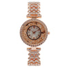 Fashion Metal Diamondencrusted Women's Round Quartz Watch Bracelet