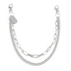 Fashion Metal Double Waist Body Chain For Women Geometric Single Lap Pants Chain Street Style Hip Chain