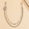 Fashion Metal Double Waist Body Chain For Women Geometric Single Lap Pants Chain Street Style Hip Chain