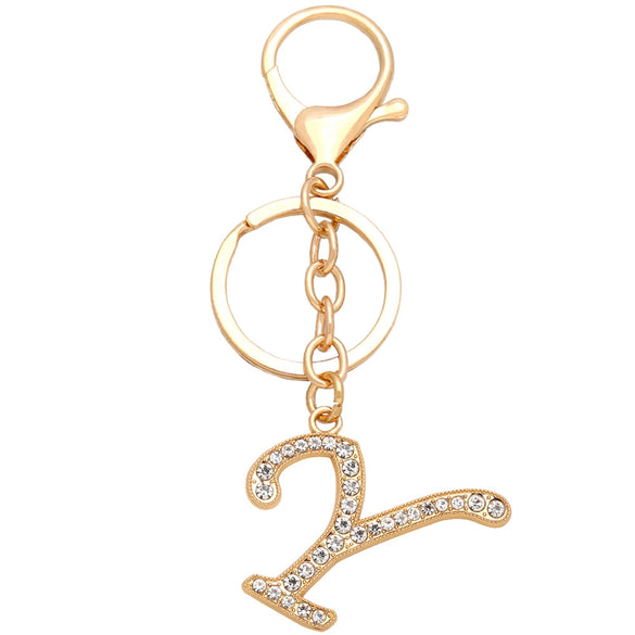 Fashion Metal English Alphabet Keychain Pendant