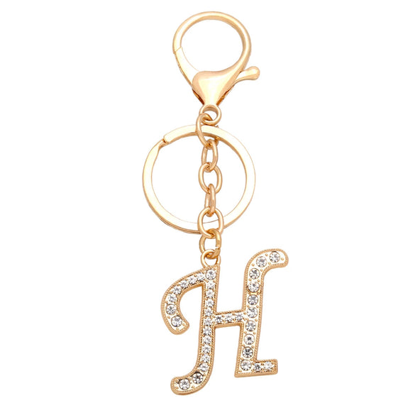 Fashion Metal English Alphabet Keychain Pendant