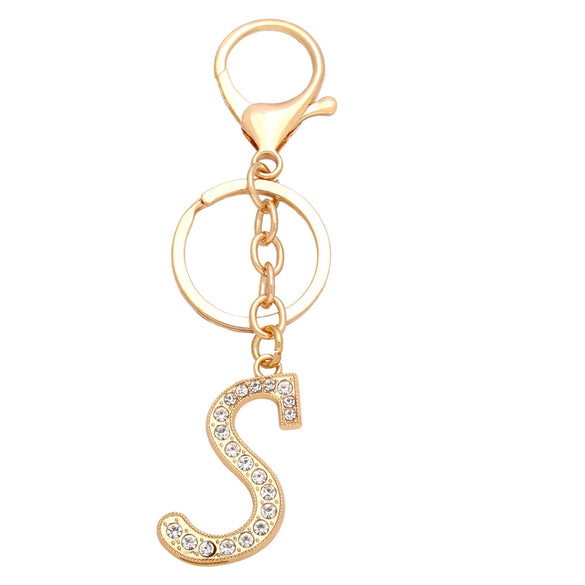 Fashion Metal English Alphabet Keychain Pendant