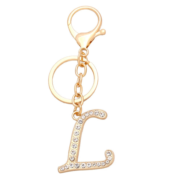 Fashion Metal English Alphabet Keychain Pendant