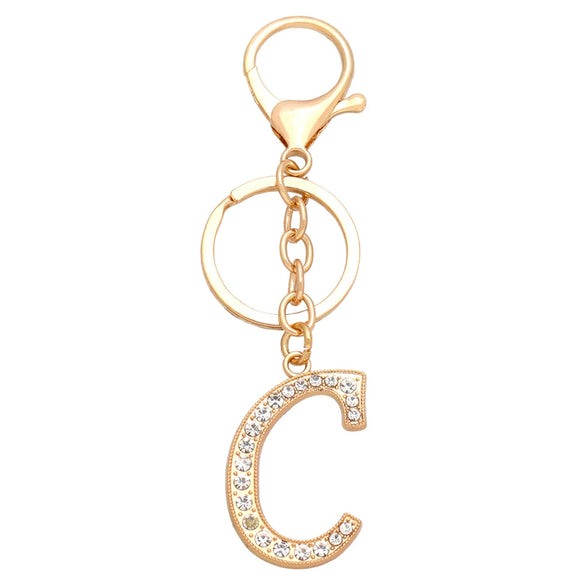 Fashion Metal English Alphabet Keychain Pendant