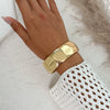 Fashion Metal Glossy Plain Faceted Spring Ring Bracelet Electroplated