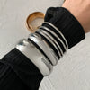 Fashion Metal Retro Geometric Electroplated Bracelet For Women