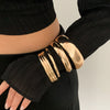 Fashion Metal Retro Geometric Electroplated Bracelet For Women