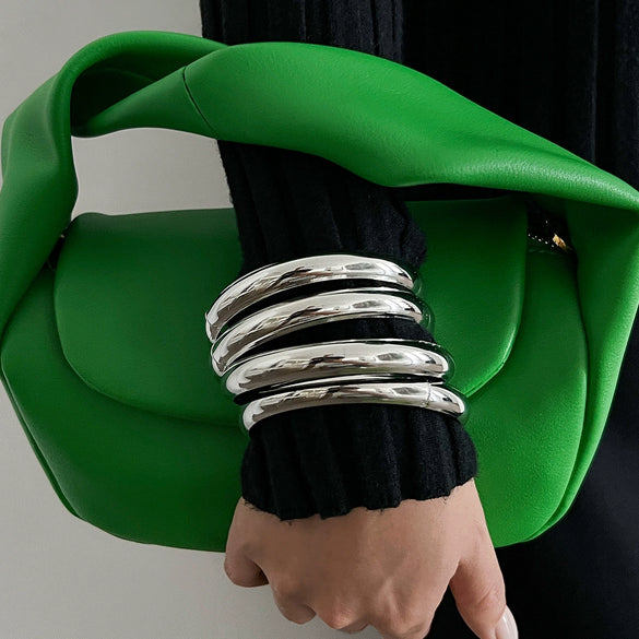 Fashion Metal Retro Geometric Electroplated Bracelet For Women