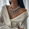 Fashion Metal Star Moon Tassel Heartshaped Imitation Pearl Wrap Necklace Alloy Electroplated