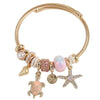 Fashion Metal Turtle Starfish Pendant Bracelet Stainless Steel Zinc Alloy