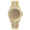 Fashion Metal Women's Round Dial Quartz Watch With Fulldiamond Design