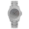 Fashion Metal Women's Round Dial Quartz Watch With Fulldiamond Design