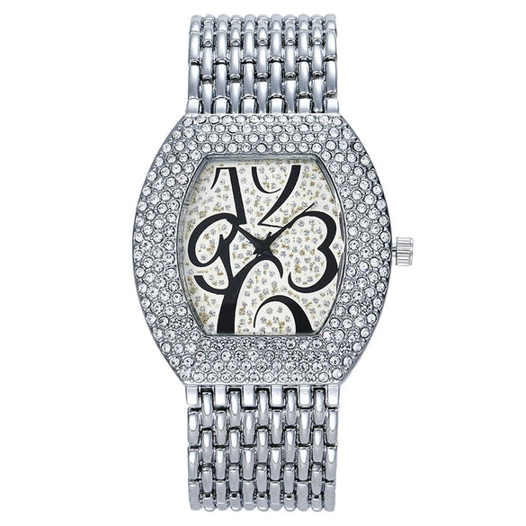 Fashion Metal Women's Watch With Barrel Dial And Jewelry Buckle