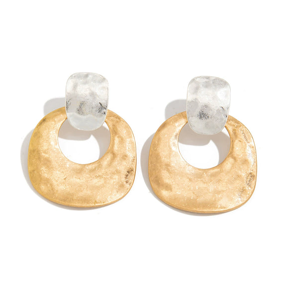 Fashion Metallic Electroplated Geometric Zinc Alloy Earrings For Women