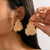 Fashion Metallic Electroplated Geometric Zinc Alloy Earrings For Women