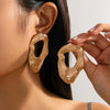 Fashion Metallic Electroplated Geometric Zinc Alloy Earrings For Women