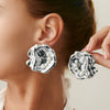 Fashion Metallic Electroplated Geometric Zinc Alloy Earrings For Women