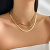 Fashion Metallic Snake Bone Chain Necklace Geometric Iron Copper Electroplated For Women