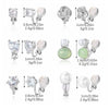 Fashion Metallic Women's Ear Clip Without Ear Holes Copper Geometric Style Set With Diamonds