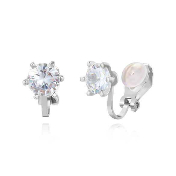 Fashion Metallic Women's Ear Clip Without Ear Holes Copper Geometric Style Set With Diamonds