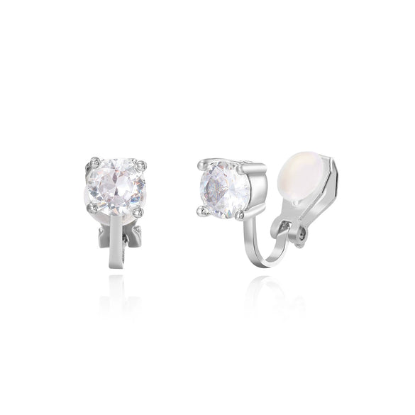 Fashion Metallic Women's Ear Clip Without Ear Holes Copper Geometric Style Set With Diamonds