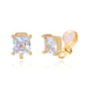 Fashion Metallic Women's Ear Clip Without Ear Holes Copper Geometric Style Set With Diamonds