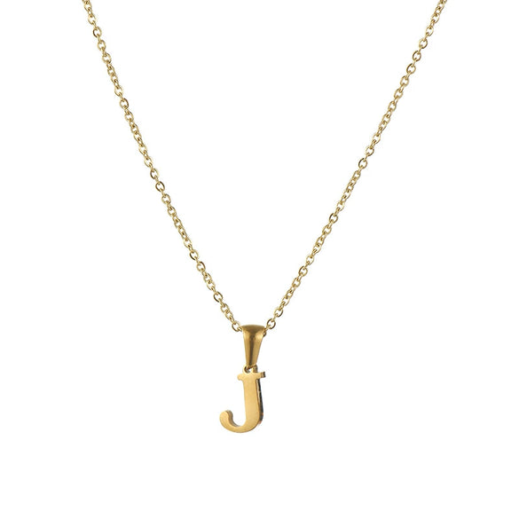 Fashion Mini Letter 316L Stainless Steel Necklace For Women With Electroplating Treatment