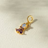 Fashion Minimalist Copper Inlaid Zircon Earrings