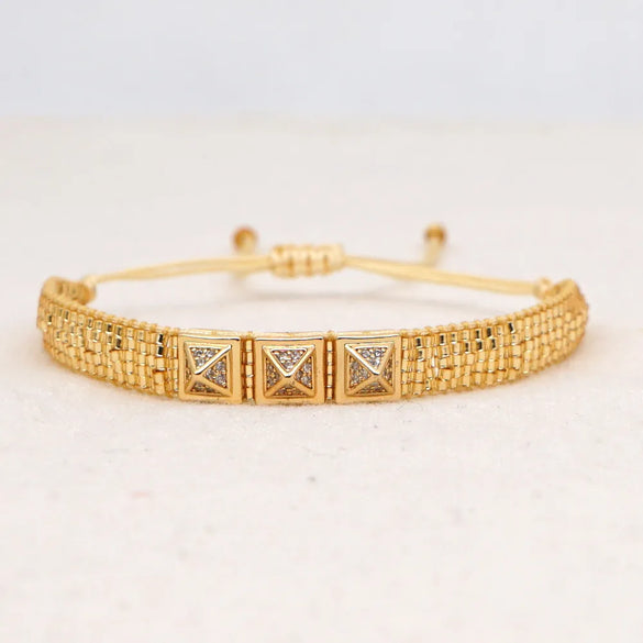 Fashion Miyuki Bead Woven Handmade  Diamond Bracelet