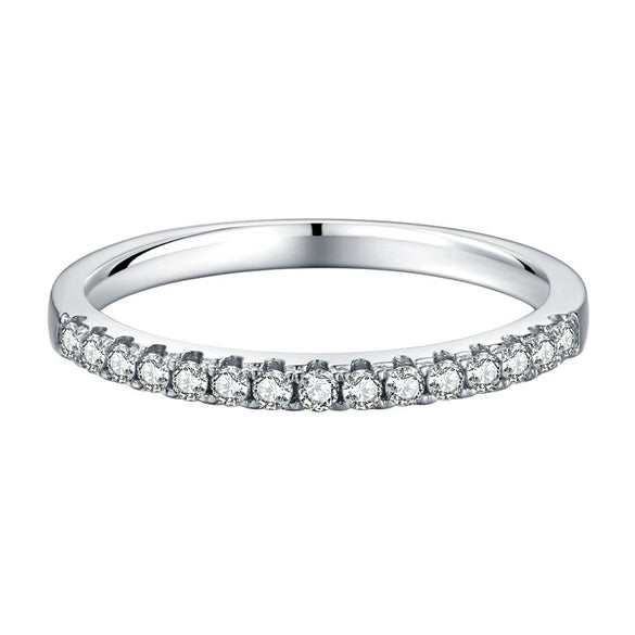 Fashion Moissanite Ring S925 Sterling Silver Plated 18K Gold Geometric Design For Women