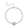 Fashion Moissanite S925 Sterling Silver Geometric Design Women's Light Luxury Highend Bracelet Set With Diamonds