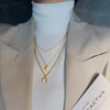 Fashion Moon Titanium Steel Plating Layered Necklaces 1 Piece