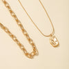 Fashion Multilayer Alloy Pendant Necklace With Box Chain Electroplated Constellation Animal Design