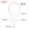 Fashion Multilayer Heartshaped Pearl Angel Wings Alloy Necklace For Female With Electroplating Treatment