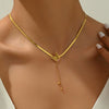 Fashion Multilayered Butterfly Ins Style Animal Zodiac Stainless Steel And Titanium Steel Necklace For Women