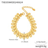Fashion Multiround Stitching Batch Flower Chain Jewelry Suit Titanium Steel Light Luxury Bracelet Necklace With Electroplating Design