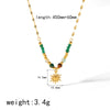 Fashion Natural Stone Clavicle Chain Necklace Stainless Steel Titanium Steel Geometric Electroplating