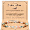 Fashion Natural Stone Heart Beaded Bracelet Set Adjustable Geometric Minimalist Unisex Gift Bracelet For Family And Friends