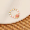 Fashion Natural Stone Ring And Pearl Bracelet Handmade Stainless Steel Jewelry