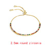 Fashion Necklace Geometric Pattern Round Zircon Elliptical Claw Chain Electroplating Jewelry For Women
