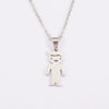 Fashion Necklace Stainless Steel Doll Pendant For Boys And Girls