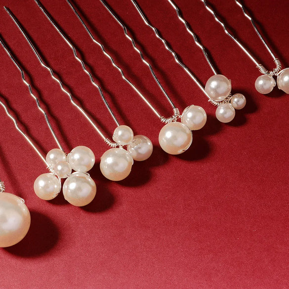 Fashion New  Irregular Pearl Hairpin Set   Korean Sweet Simple Hair  Clip Wholesale