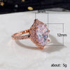 Fashion New Rose Gold Plated Zircon Round Diamond Princess Copper Ring