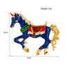 Fashion Niche Creative Retro High End Sense Alloy Oil Drop Enamel War Horse Animal Design Clothing Brooch