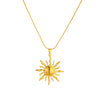 Fashion Niche Design Gold Plated Stainless Steel Sun Totem Pendant Snake Bone Chain Jewelry Necklace For Women