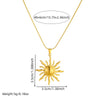Fashion Niche Design Gold Plated Stainless Steel Sun Totem Pendant Snake Bone Chain Jewelry Necklace For Women
