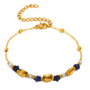 Fashion Niche Design Personality Creative Women's Stainless Steel 18K Gold Plated Bead Fivepointed Star Geometric Bracelet