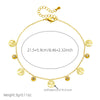 Fashion Niche Design Stainless Steel Anklet With Geometric Pattern Hollow Round Life Tree Cross Pendant And Diamond Encrusted