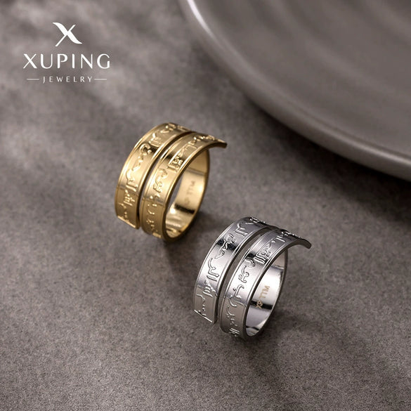 Fashion Niche Design Stainless Steel Ring With Letters Numbers Text Electroplating For Men And Women