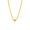 Fashion Niche Design Titanium Steel Round Bead Thread Wave Clavicle Chain With Geometric Pattern And Electroplating For Women